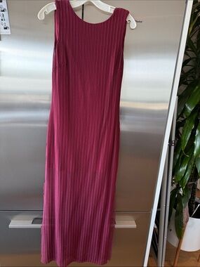 Lulu's Wine Ribbed Sleeveless Maxi Dress